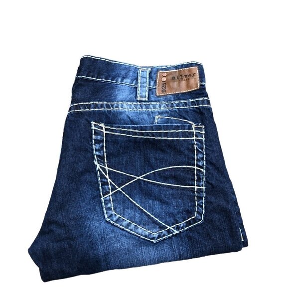 Vintage Embroidered Silver Jeans Size 38 ZAC Blue - Picture 4 of 8